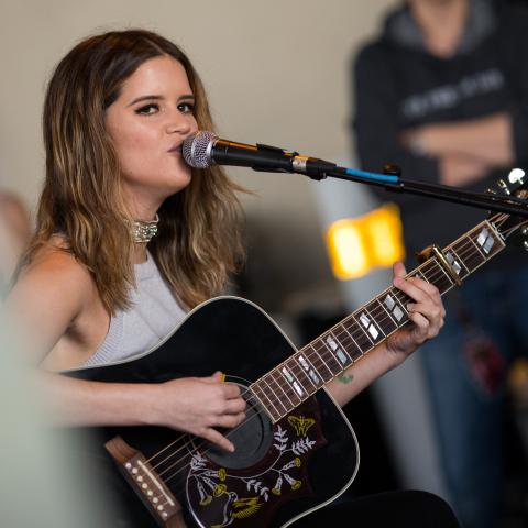 Maren Morris performing at Pink Shell