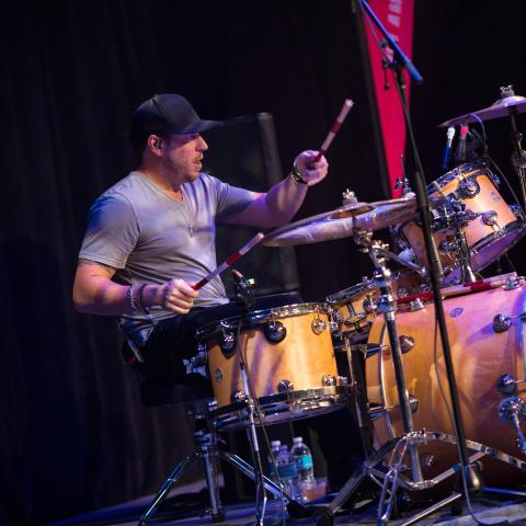 parmalee at island hopper fest performing on stage